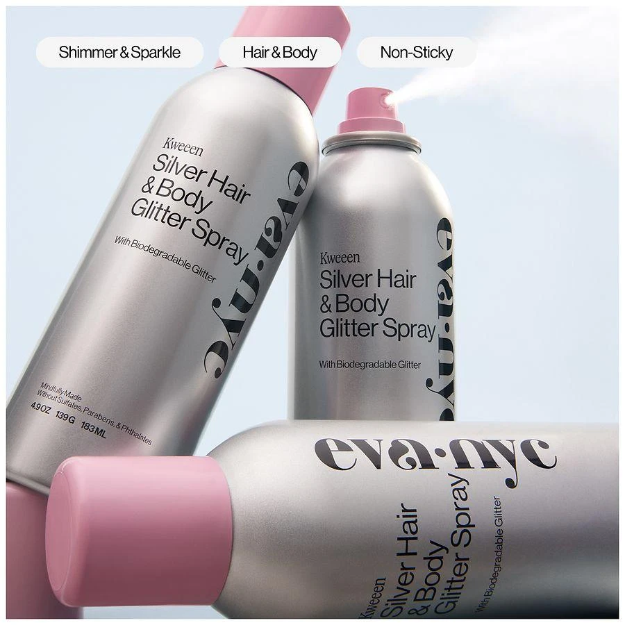 商品Eva NYC|Kweeen Silver Hair & Body Glitter Spray,价格¥112,第3张图片详细描述