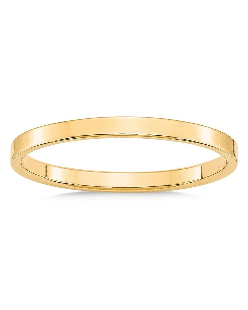 商品Bloomingdale's|Men's 2mm Lightweight Flat Band in 14K Yellow Gold,价格¥3172,第1张图片