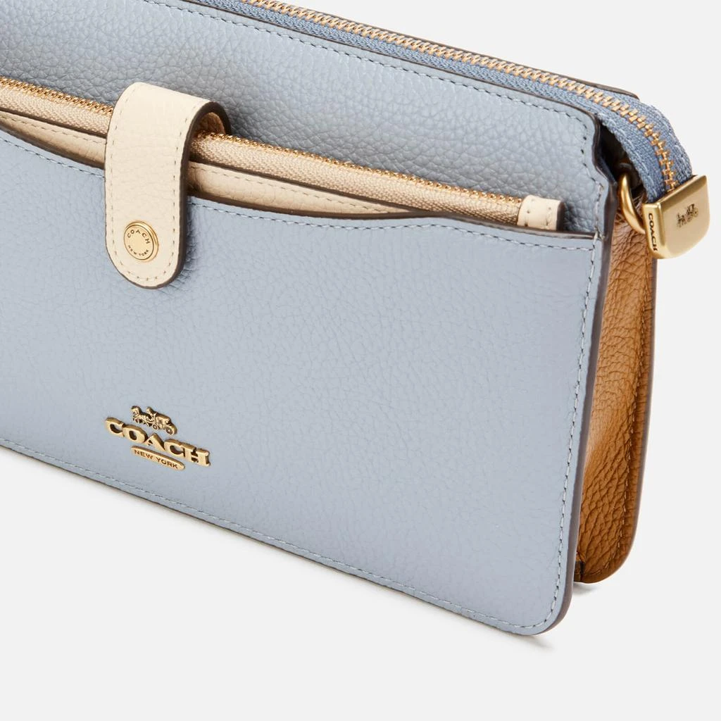 商品Coach|Coach Women's Colorblock Wallet/Cross Body Bag - Mist Straw Multi,价格¥942,第4张图片详细描述