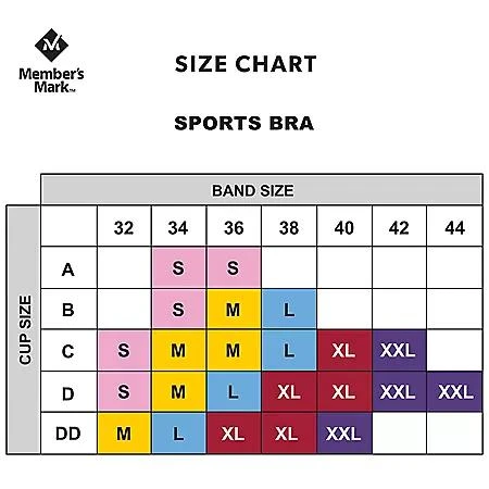 Member's Mark Women's 2pk Seamless Scoop Neck Sports Bra 商品