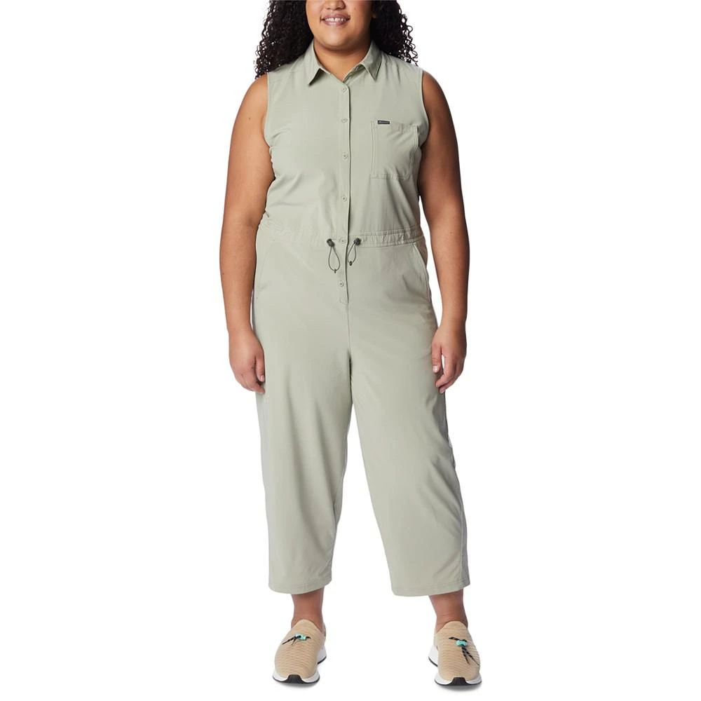 商品Columbia|Plus Size Anytime Flex Button-Front Romper,价格¥318,第1张图片