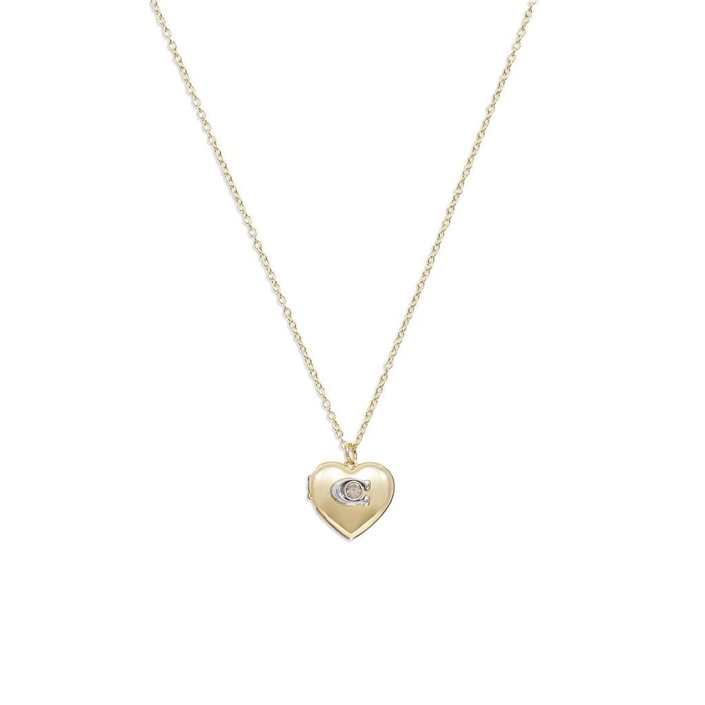 商品Coach|Signature Heart Locket Necklace,价格¥712,第1张图片