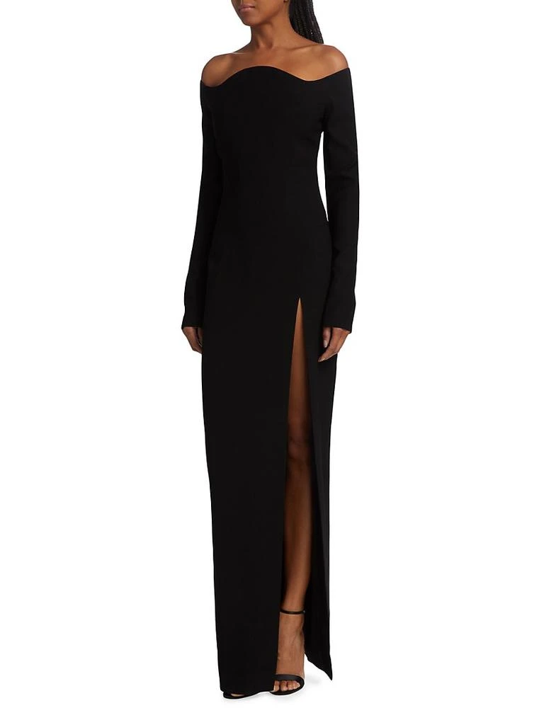商品Mônot|Curved Off-The-Shoulder Gown,价格¥2898,第4张图片详细描述