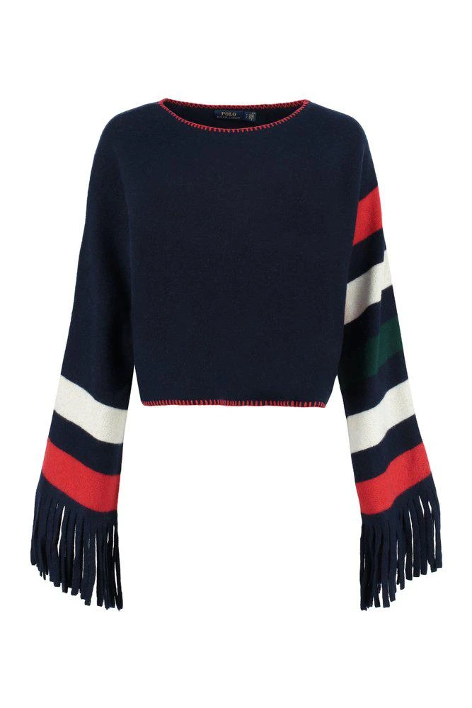 商品Ralph Lauren|Polo Ralph Lauren Fringed Crewneck Jumper,价格¥1569,第1张图片