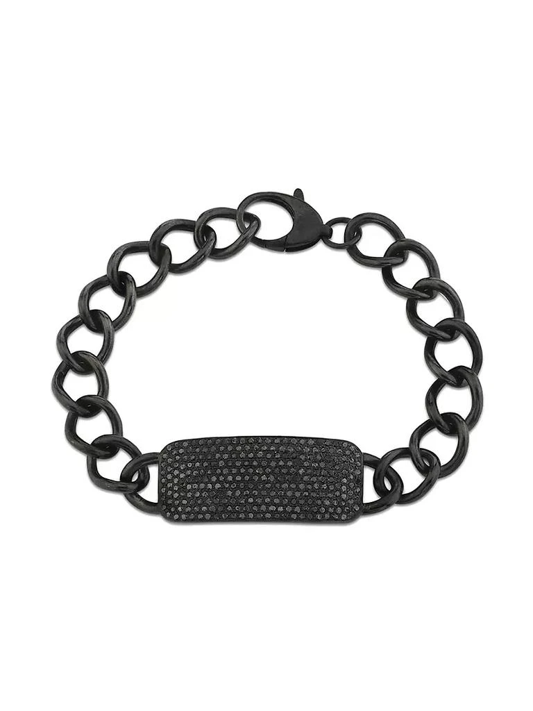 商品Sheryl Lowe|Black-Rhodium-Plated &amp; 1.65 TCW Diamond Bar Bracelet,价格¥8978,第1张图片