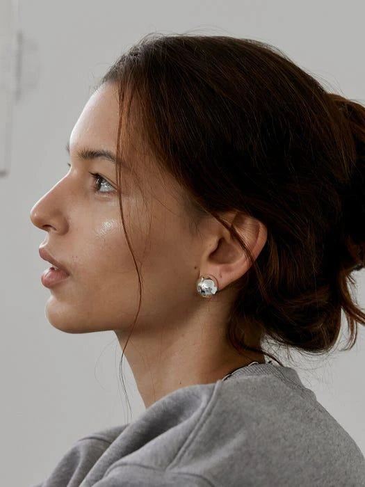 商品MIDNIGHT MOMENT|Bumpy Earring_Silver,价格¥515,第1张图片