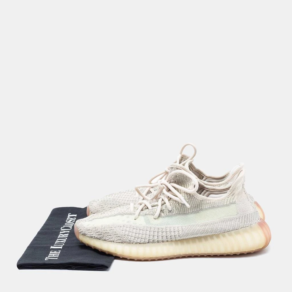 Yeezy x Adidas Beige/Grey Knit Fabric Boost 350 V2 Citrin Sneakers Size 43 1/3 商品