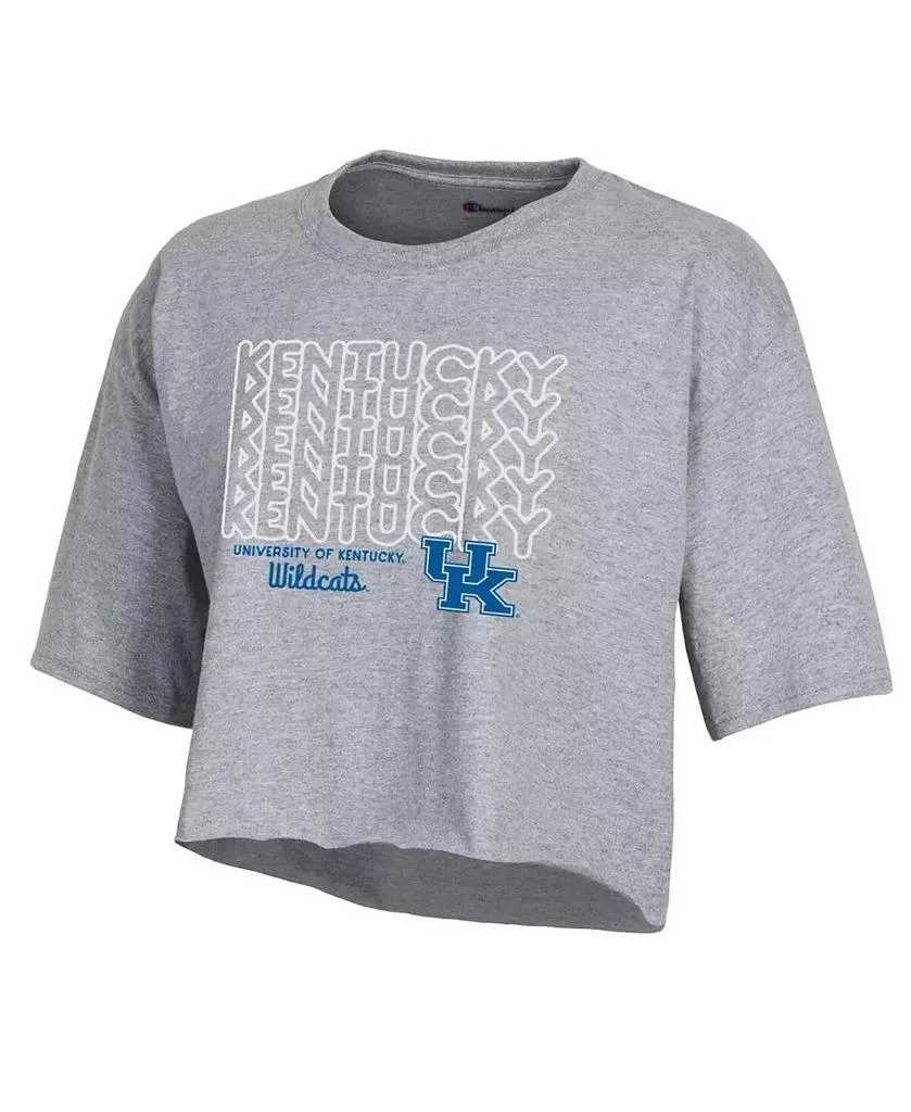 商品CHAMPION|Women's Heather Gray Kentucky Wildcats Boyfriend Cropped T-shirt,价格¥225,第3张图片详细描述