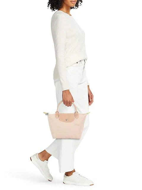 商品Longchamp|Small Le Pliage Green Top Handle Bag,价格¥349,第2张图片详细描述