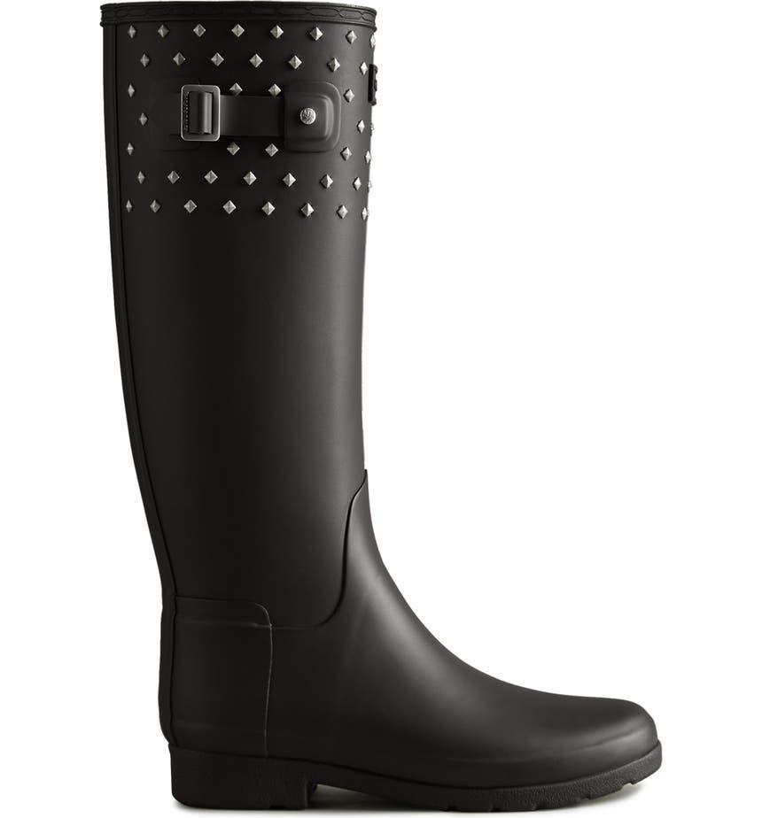 商品Hunter|Refined Stud Waterproof Tall Rain Boot,价格¥674,第5张图片详细描述