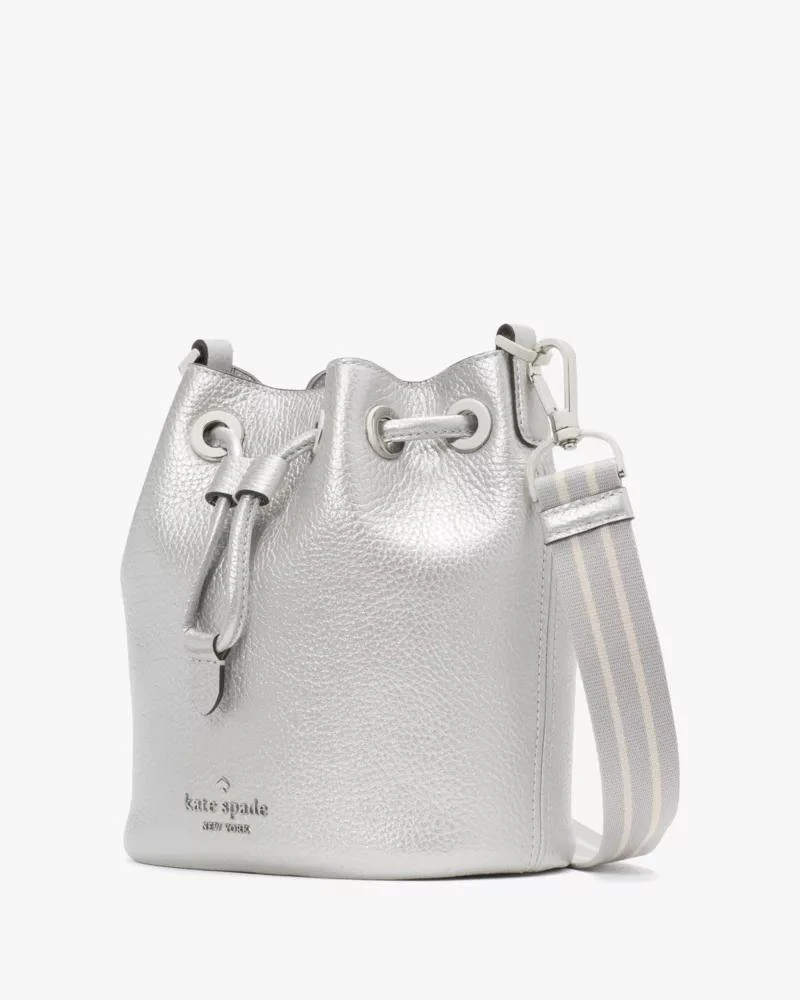 商品Kate Spade|Rosie Metallic Small Bucket Bag,价格¥855,第3张图片详细描述