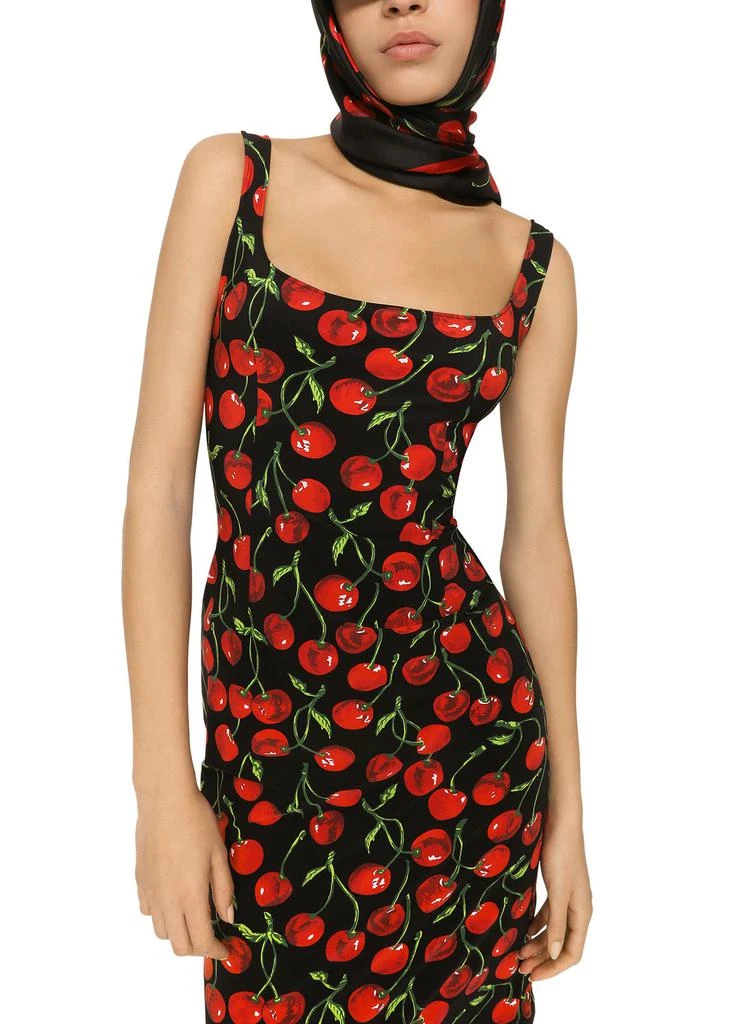商品Dolce & Gabbana|樱桃印花平纹针织中长连衣裙,价格¥15999,第4张图片��详细描述