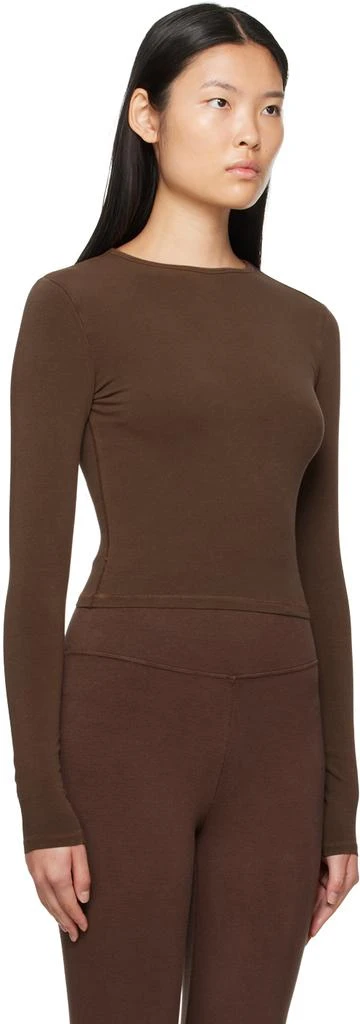 商品SKIMS|Brown New Vintage Cropped Long Sleeve T-Shirt,价格¥426,第2张图片详细描述