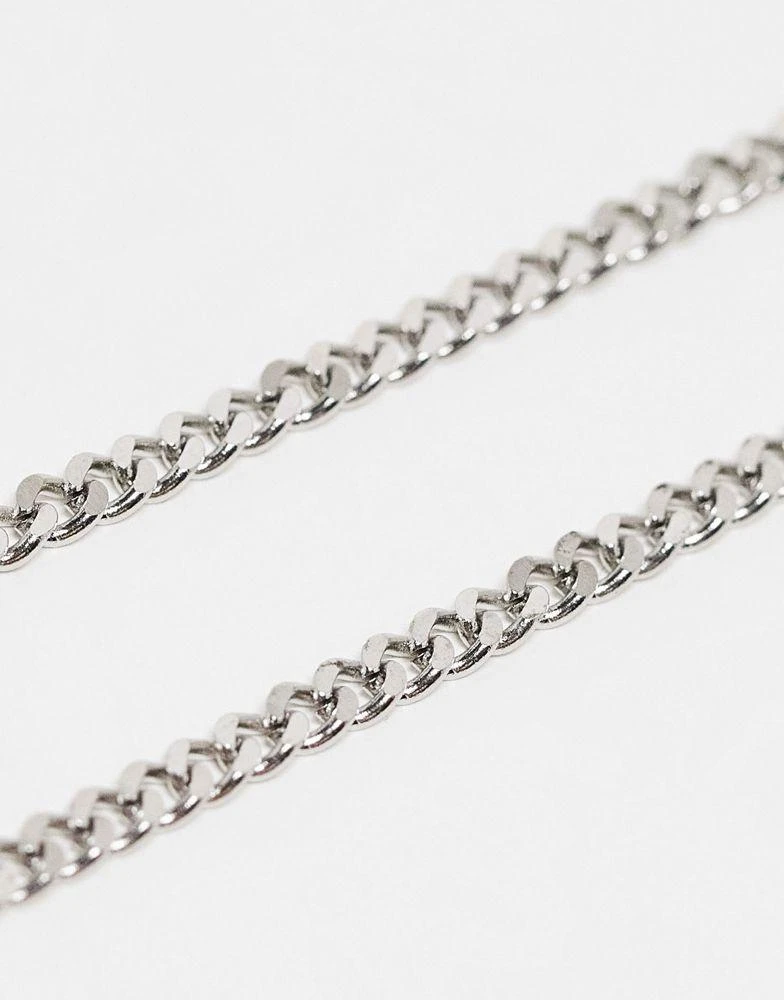 商品ASOS|ASOS DESIGN waterproof stainless steel neck chain with circle cross pendant in silver tone,价格¥127,第4张图片详细描述