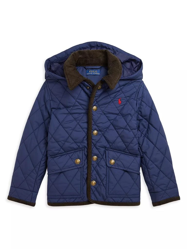 商品Ralph Lauren|Little Boy's &amp; Boy's Quilted Corduroy-Trim Jacket,价格¥386,第1张图片