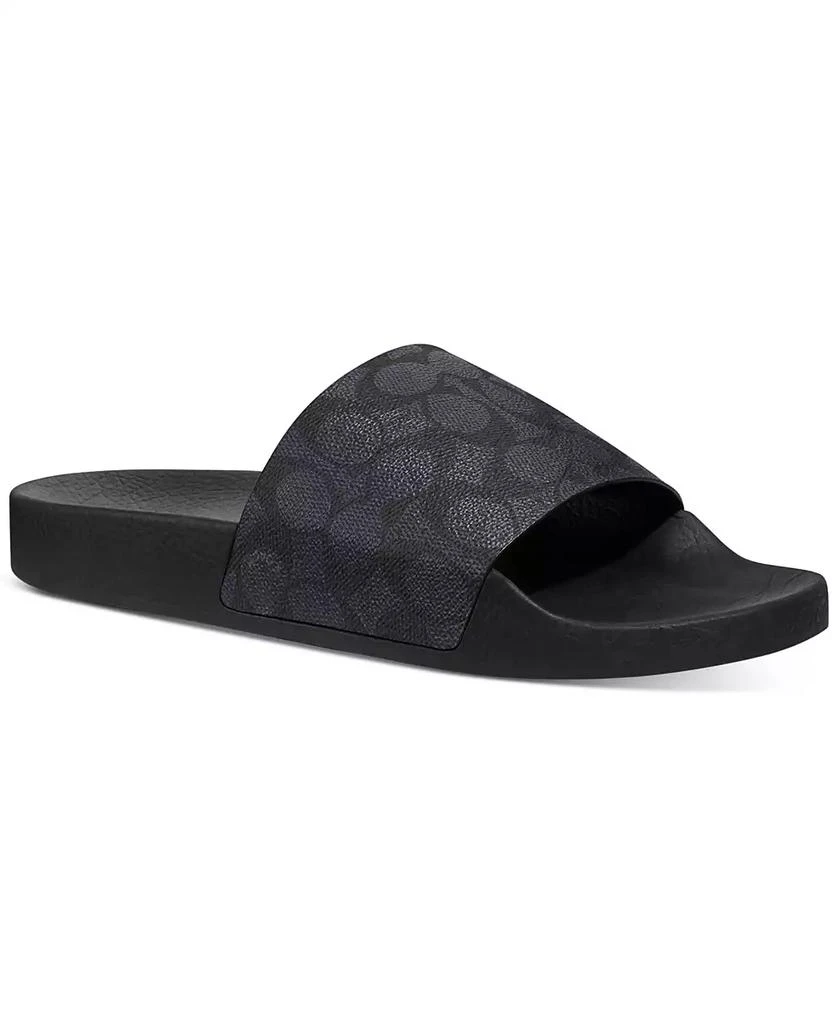 商品Coach|Men's Signature Coated Canvas Pool Slide,价格¥721,第1张图片