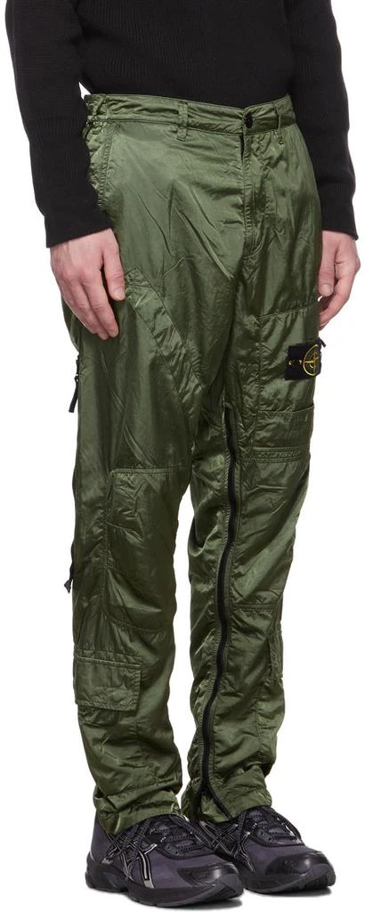 商品Stone Island|Green Satin Cargo Pants,价格¥3344,第2张图片详细描述