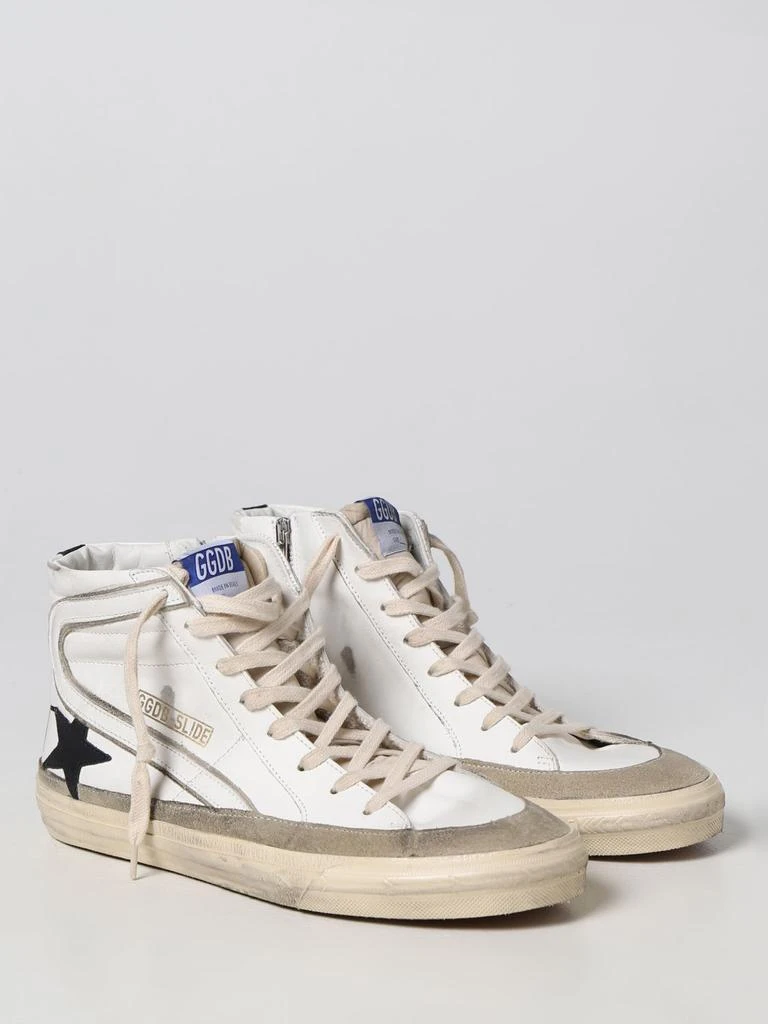 商品Golden Goose|Slide Golden Goose sneakers in used leather,价格¥4526,第2张图片详细描述