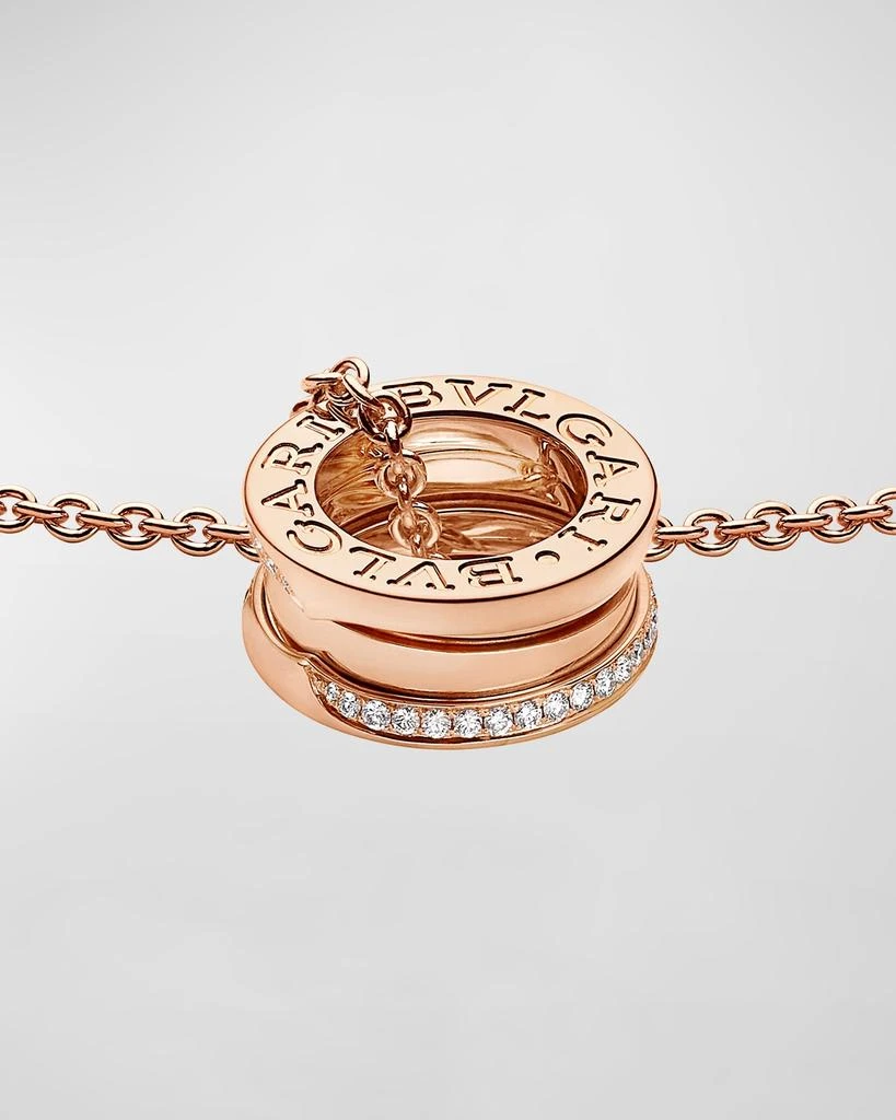 商品BVLGARI|B.Zero1 Rose Gold Wave Diamond Pendant Necklace,价格¥43842,第4张图片详细描述