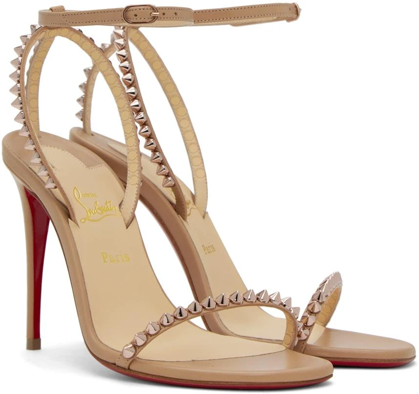 商品Christian Louboutin|Beige So Me 100 Heeled Sandals,价格¥7447,第4张图片详细描述