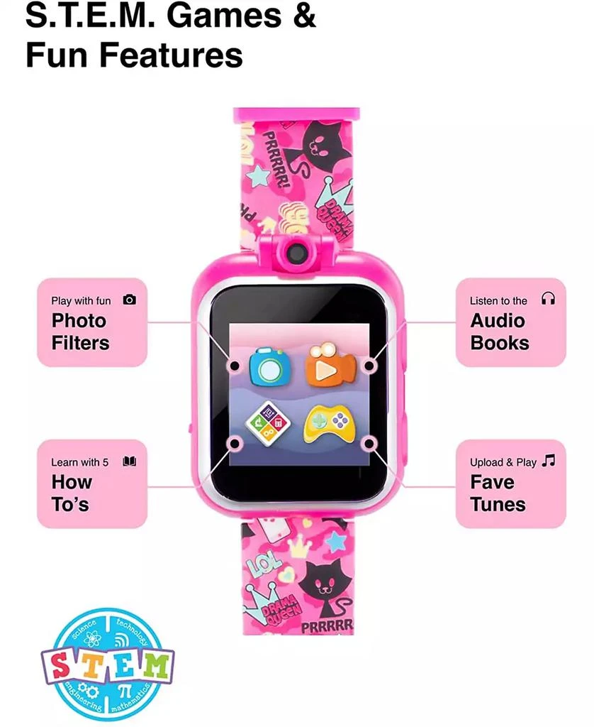 商品Playzoom|2 Kids Pink Silicone Strap Smartwatch,价格¥187,第2张图片详细描述