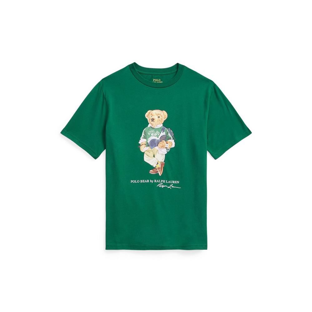 Big Boys Bear Short Sleeves Cotton Jersey T-shirt商品第1张图片规格展示