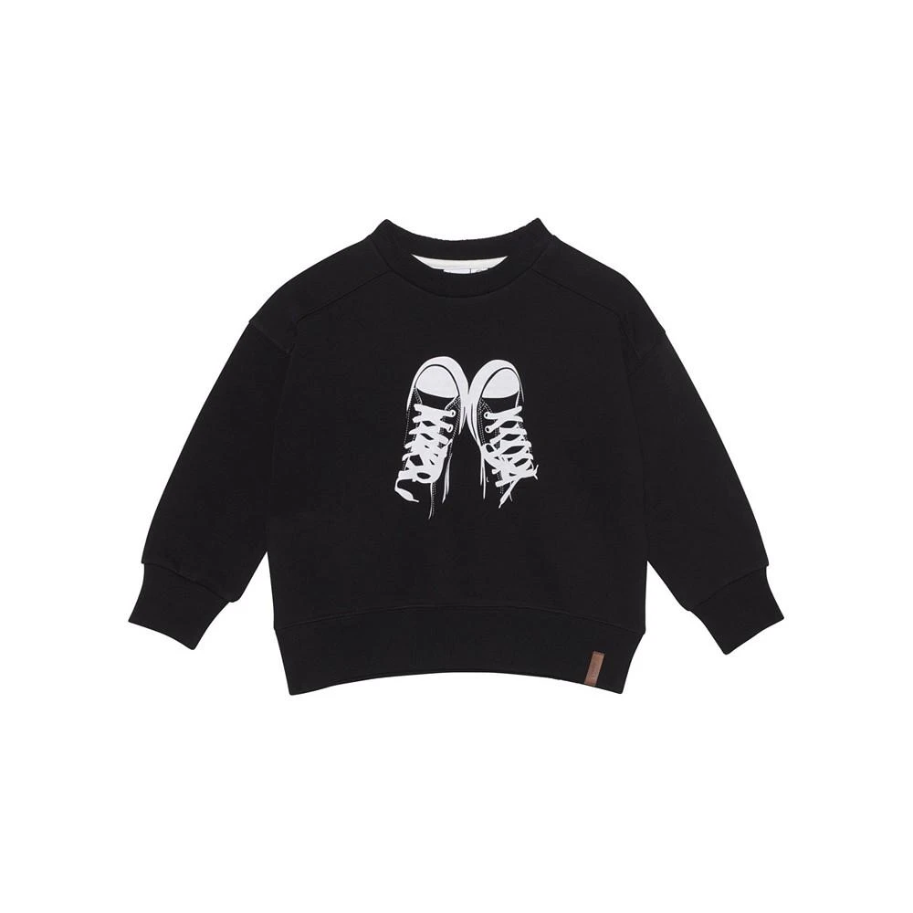 商品Deux par Deux|Boy French Terry Sweatshirt Black - Toddler|Child,价格¥235,第1张图片
