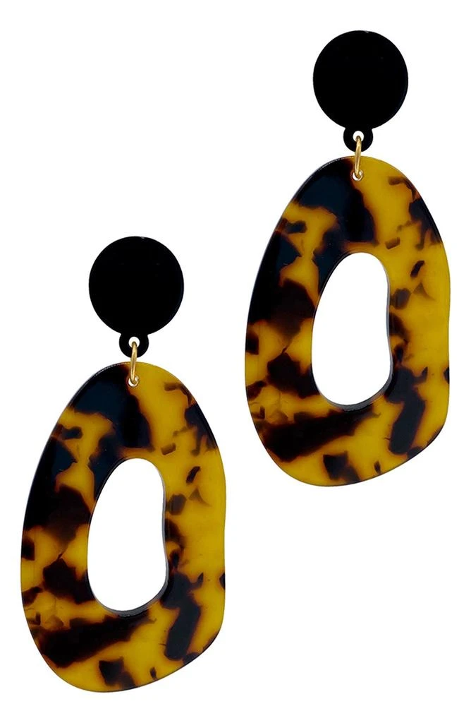 商品ADORNIA|Tortoiseshell Drop Earrings,价格¥132,第1张图片