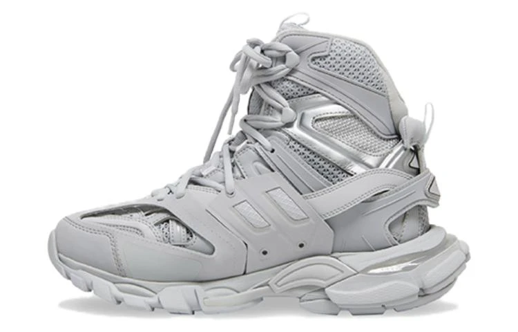 商品[国内直发] Balenciaga|巴黎世家 Track Hike 圆头系带 耐磨 高帮 老爹鞋 男款 银色,价格¥5199,第1张图片