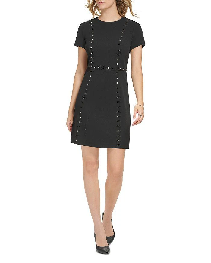 商品Karl Lagerfeld Paris|Studded Scuba Crepe Dress,价格¥665,第3张图片详细描述