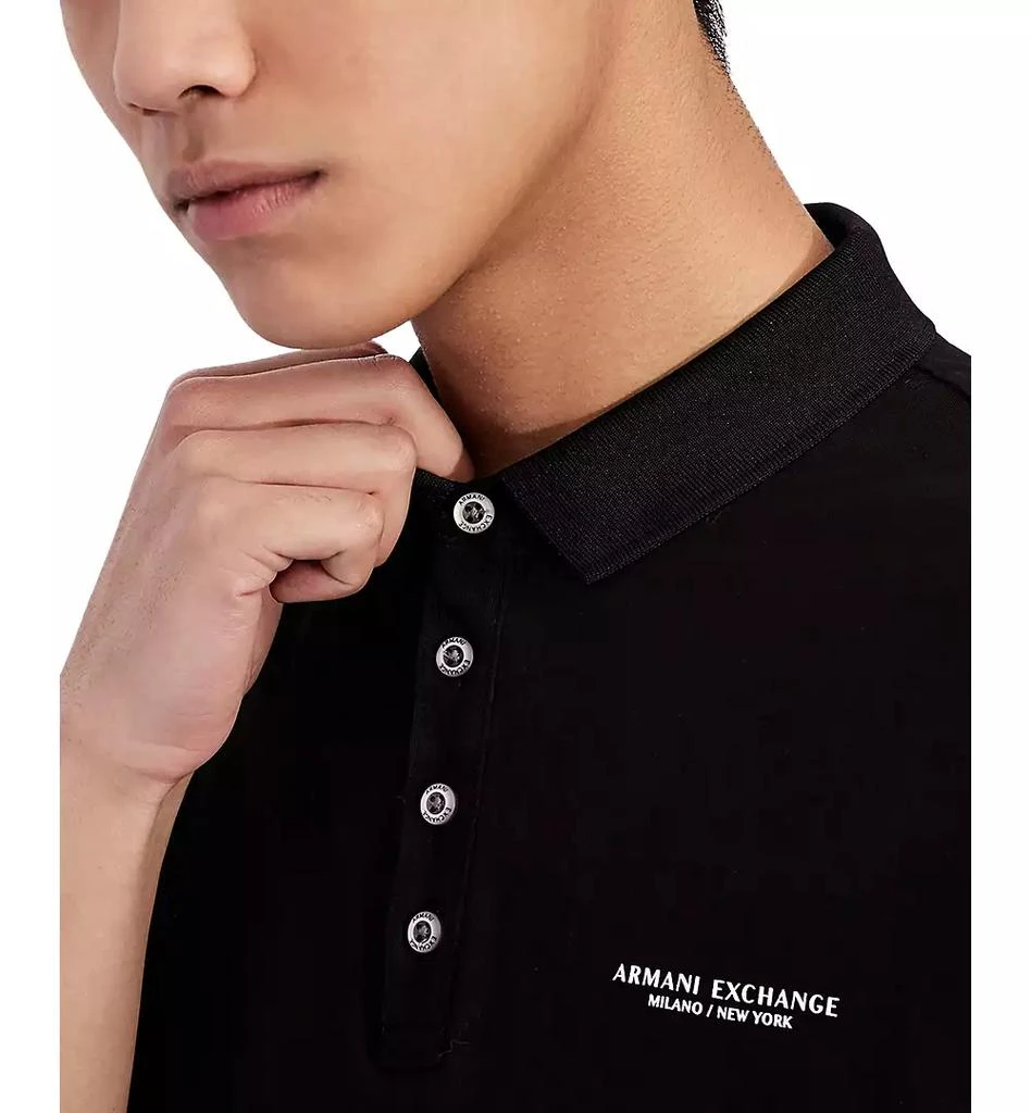 商品Armani Exchange|Men's Milano/New York Logo-Print Polo Shirt,价格¥447,第4张图片详细描述