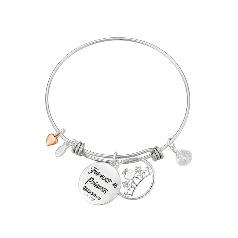 商品Disney|Crystal Stainless Steel Charm Bracelet (0.06 ct. t.w.) in 14K Gold Flash Plated,价格¥224,第2张图片详细描述