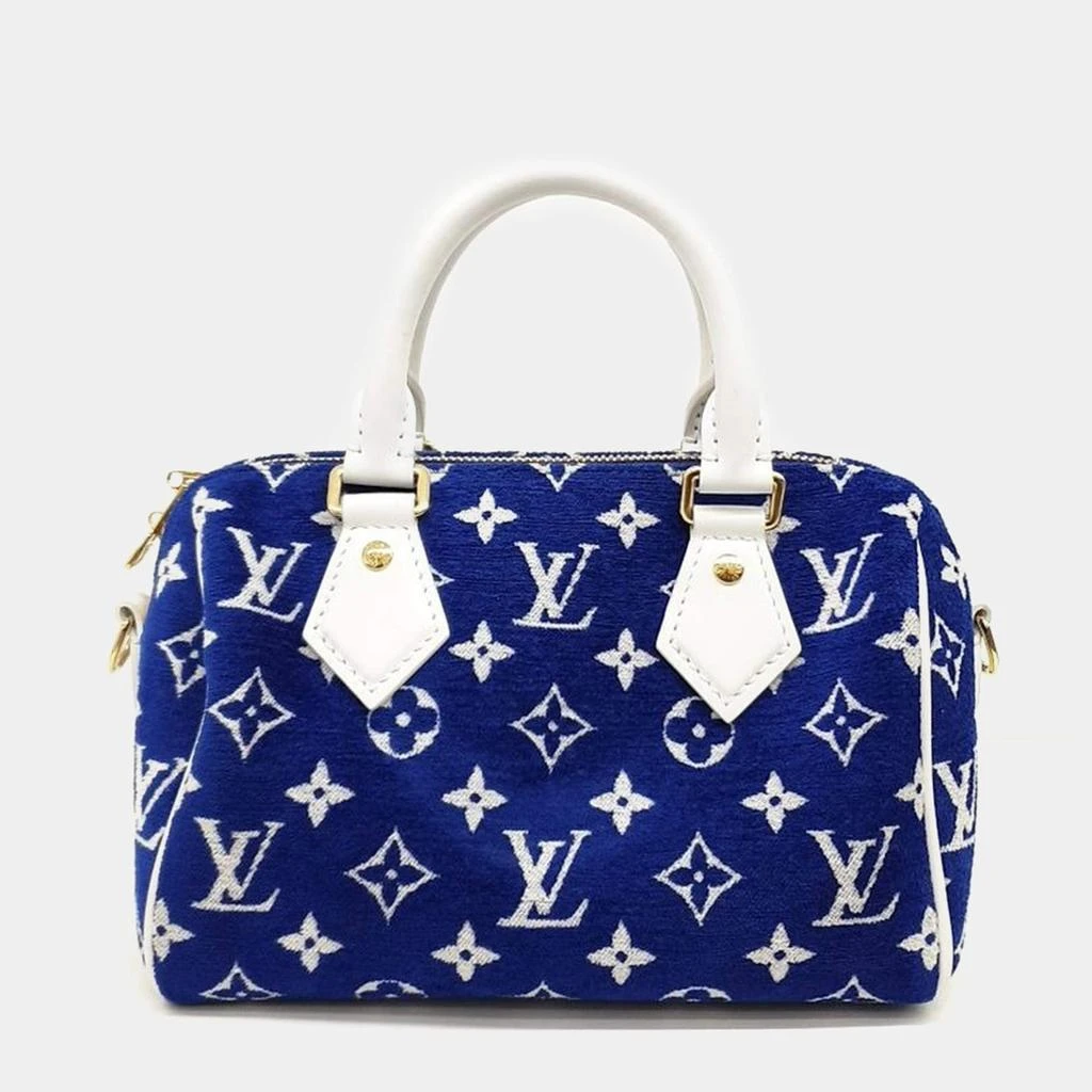 商品[二手商品] Louis Vuitton|Louis Vuitton Blue Velvet Bandouliere Speedy 20 Bag,价格¥19679,第1张图片