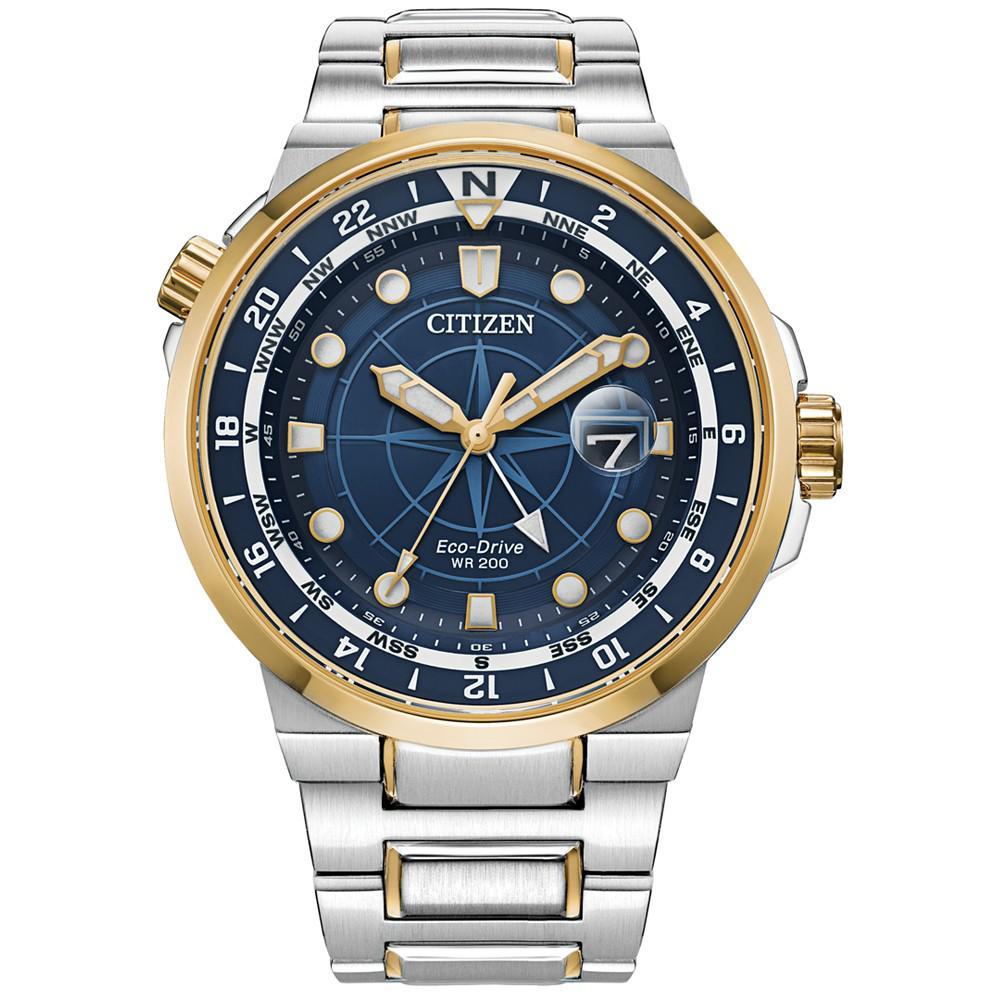 商品Citizen|Eco-Drive Men's Endeavor Two-Tone Stainless Steel Bracelet Watch 44mm,价格¥2594,第1张图片