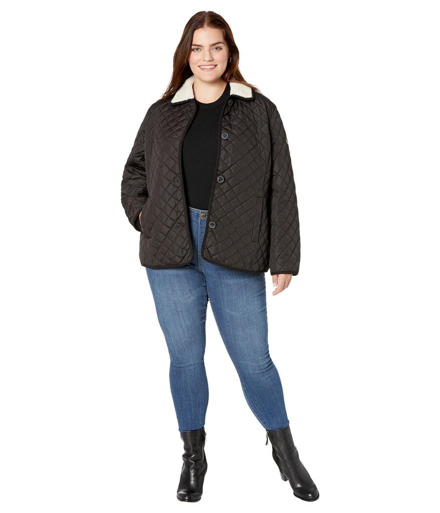 商品Ralph Lauren|Plus Size Quilted Blazer Coat with Corduroy Trim,价格¥1414,第6张图片详细描述