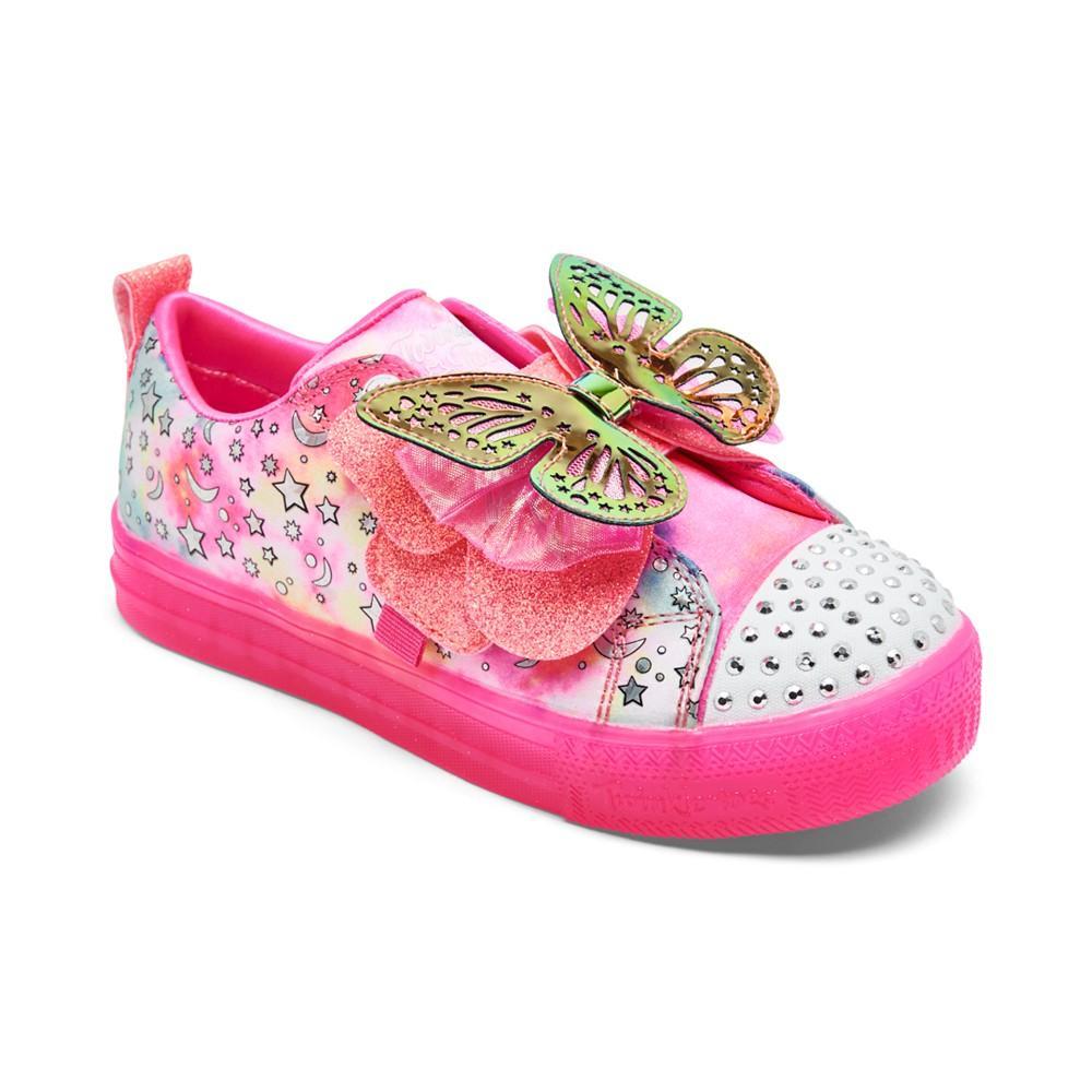 商品SKECHERS|Little Girls Twinkle Toes- Shuffle Brights Stay-Put Light-Up Casual Sneakers from Finish Line,价格¥367,第1张图片