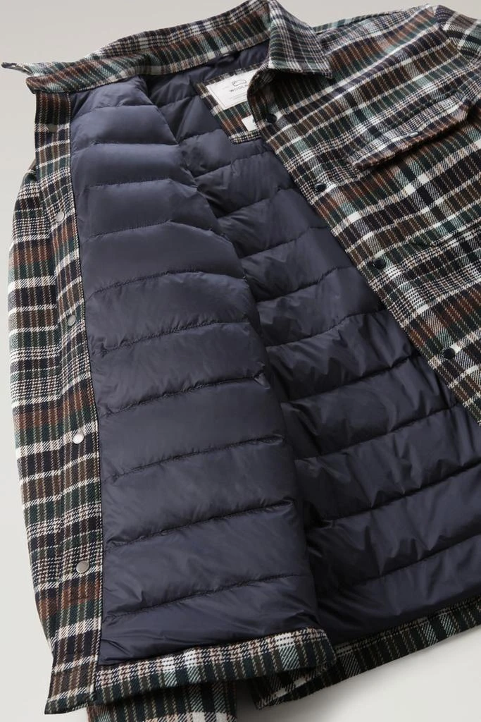 Alaskan Padded Check Overshirt in Recycled Italian Wool Blend - Men - Red 商品