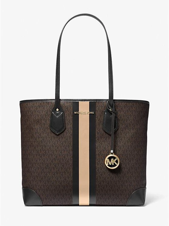 商品Michael Kors|Eva大号logo条纹托特包 菜篮子,价格¥1482,第1张图片