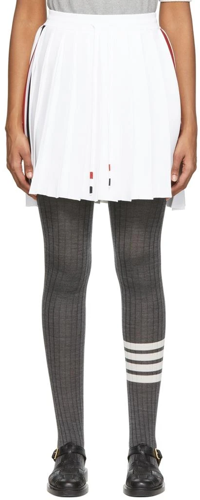 商品Thom Browne|White Dropped Back Mini Skirt,价格¥2412,第1张图片