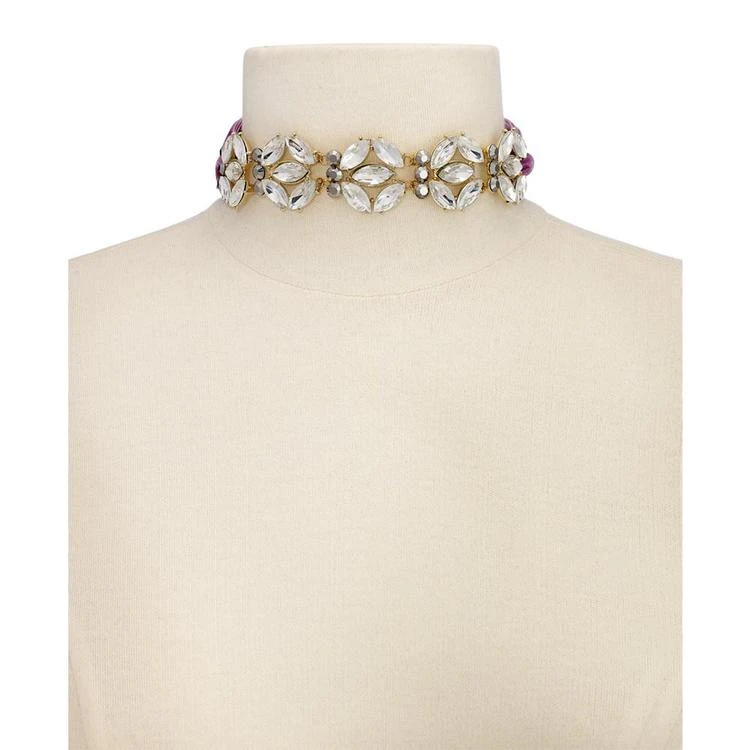 商品INC International|I.N.C. Gold-Tone Large Crystal Cluster Wide Ribbon Choker Necklace, Created for Macy's,价格¥92,第2张图片详细描述