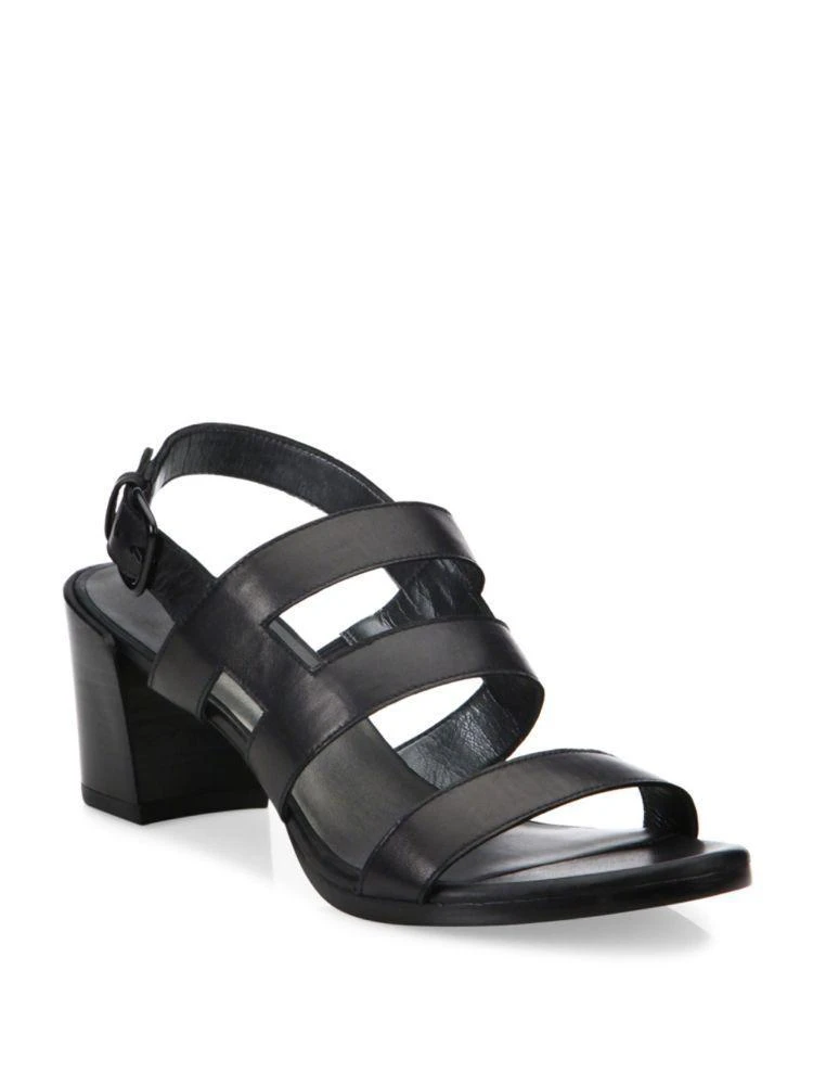 商品Stuart Weitzman|Milanese Strappy Leather Block Heel Slingbacks,价格¥1254,第1张图片