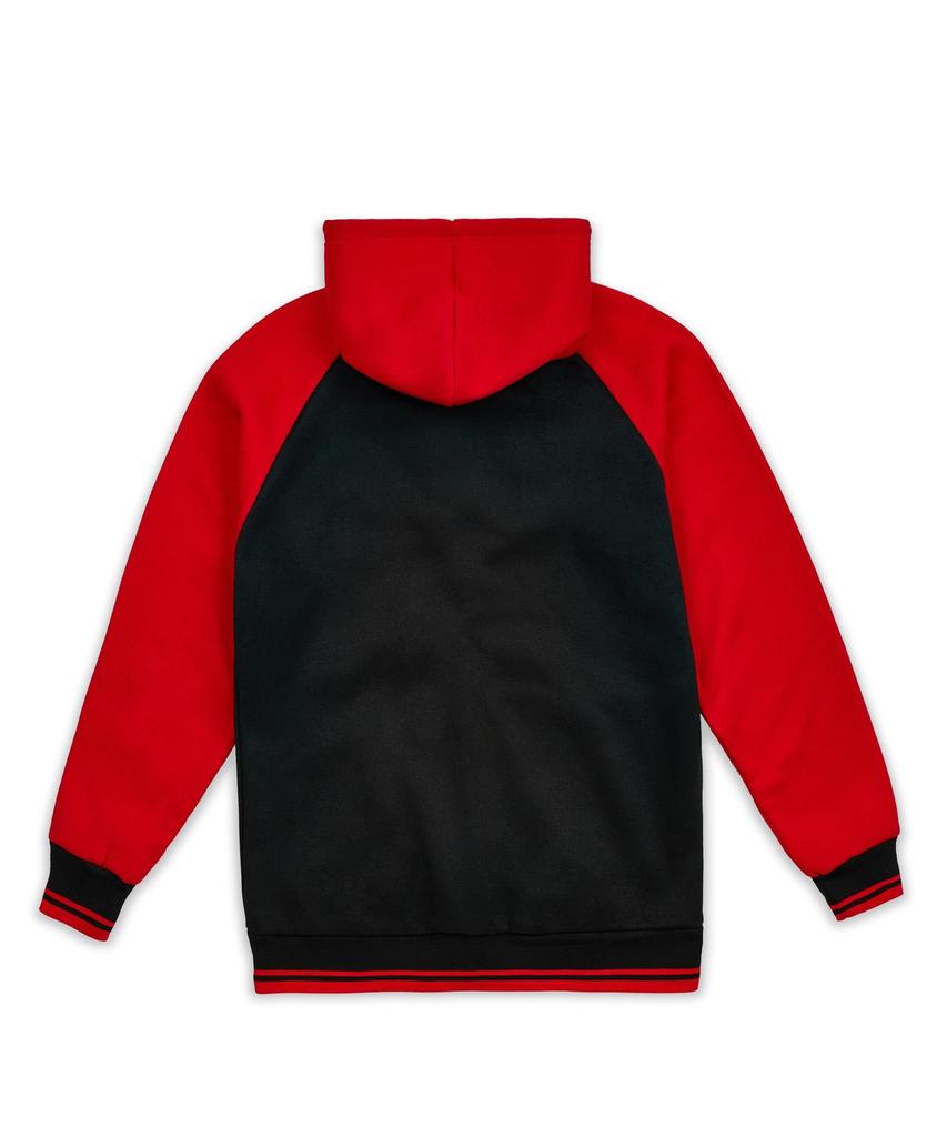 Basic Nash Color Block Hoodie - Red商品第5张图片规格展示