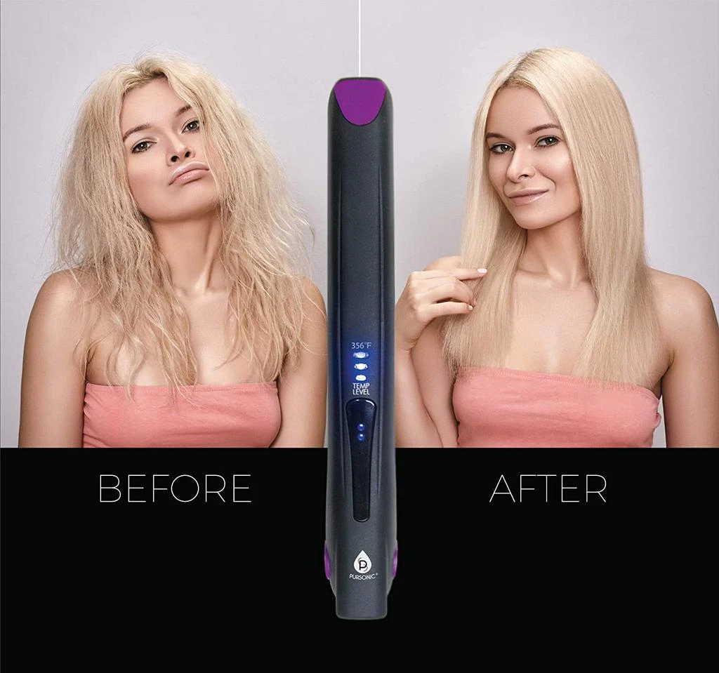 商品PURSONIC|USB Rechargeable Portable Hair Straightener Mini Cordless Flat Iron Professional Salon Quality,价格¥206,第3张图片详细描述