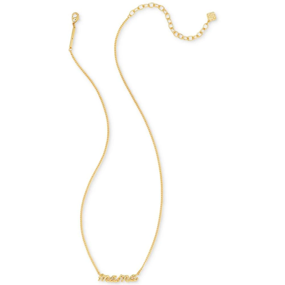 商品Kendra Scott|14k Gold-Plated Mama Script Pendant Necklace, 16" + 3" extender,价格¥449,第2张图片详细描述