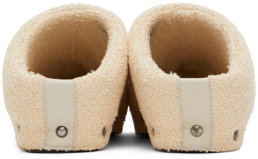 商品Acne Studios|Beige Shearling Clogs,价格¥3964,第4张图片详细描述