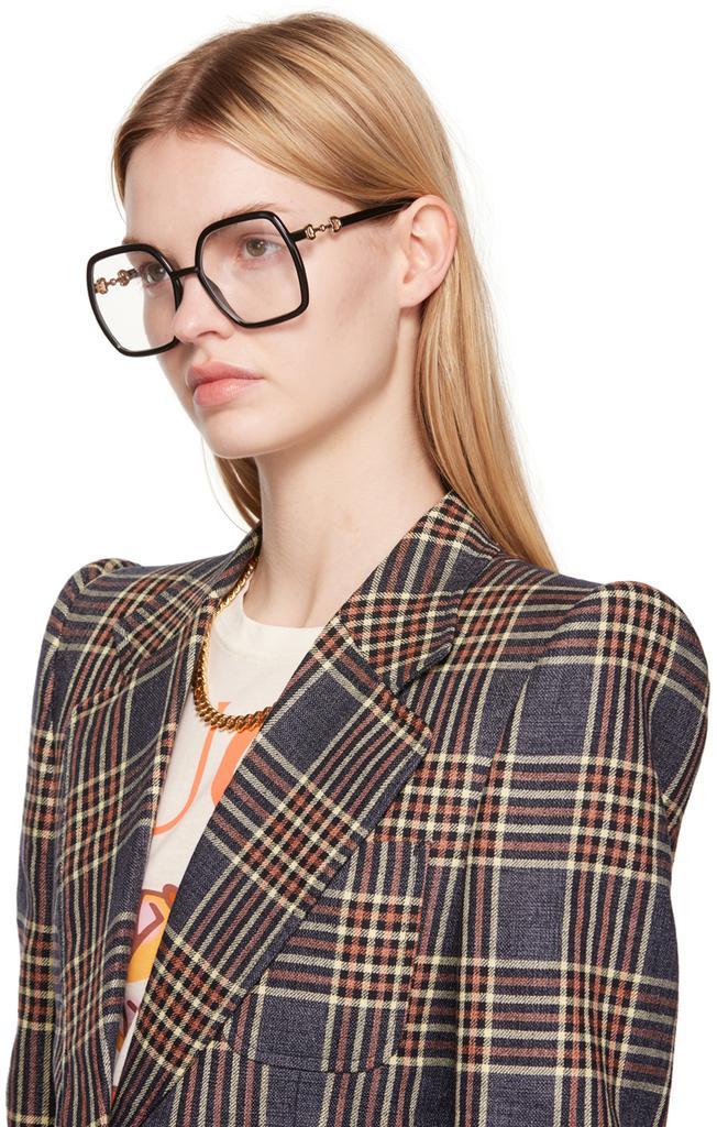 商品Gucci|女式 黑色马衔扣方框眼镜,价格¥2175,第6张图片详细描述
