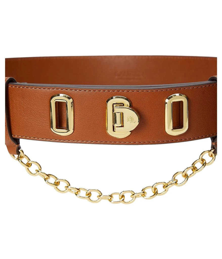 商品Ralph Lauren|Natural Smooth Leather Flip Lock 40 Belt Wide,价格¥922,第2张图片详细描述