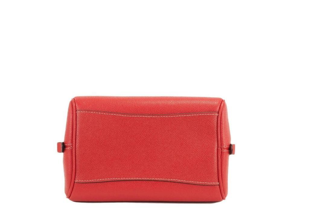 商品Coach|COACH Sydney Small Miami Red Crossgrain Leather Satchel Crossbody Bag,价格¥2391,第6张图片详细描述