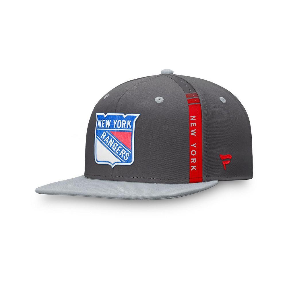 商品Fanatics|Men's Branded Charcoal New York Rangers Authentic Pro Home Ice Snapback Hat,价格¥244,第1张图片