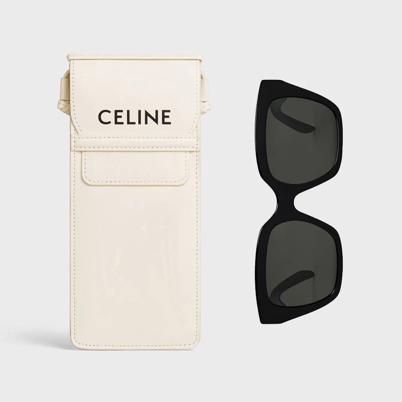 商品Celine|赛琳 MONOCHROMS 03醋酸酯太阳眼镜 黑色,价格¥1588,第1张图片